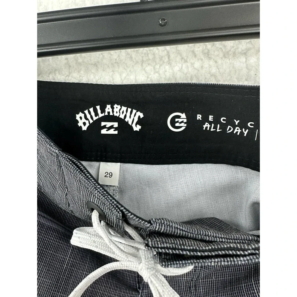 Billabong All Day Heather Pro Swim‎ Trunks All Day Heat, Size 29, Gray and Blue